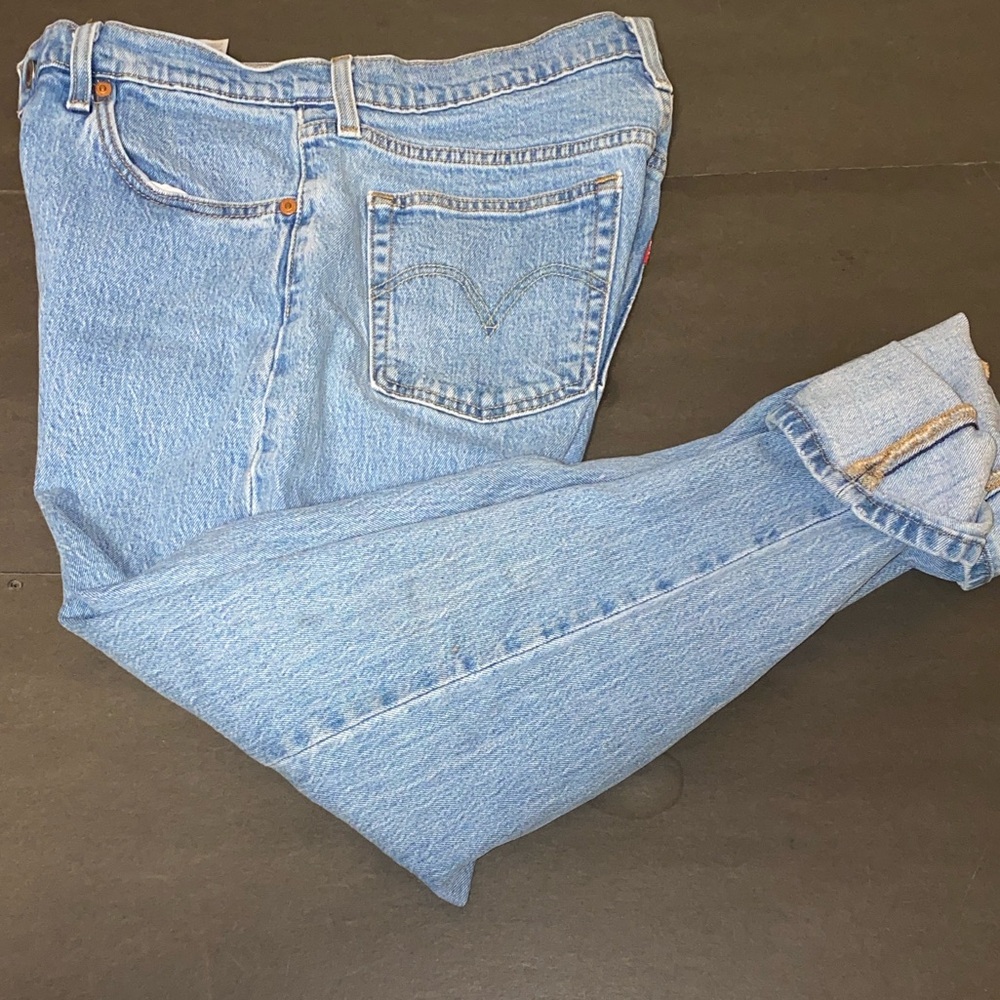 Levi's Premium Women's 32x26 501 S Light Blue Button Fly Skinny Ankle Jeans